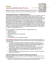 Assessing Multimedia Projects Crib Sheet