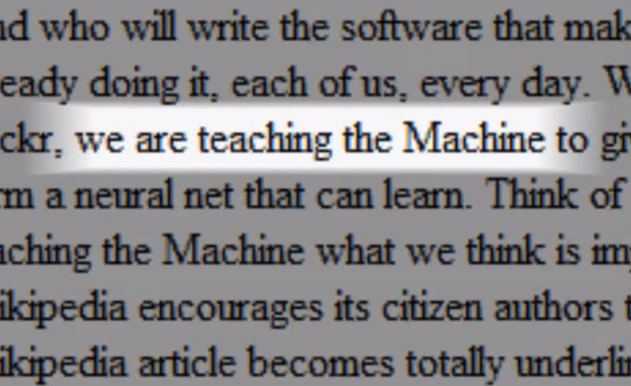 The Machine is Us/ing Us